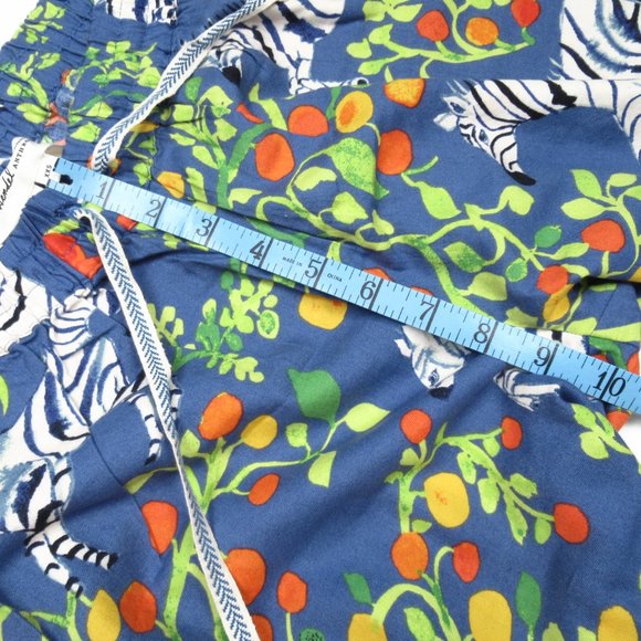 Olivia Wendel for Anthropologie Flannel Sleep Pants Blue Zebra Print XXS - Picture 7 of 12